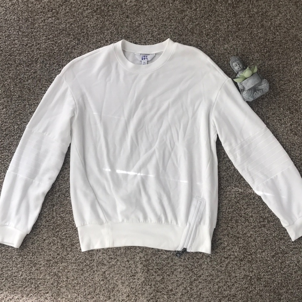 Target Brand: JoyLab White Moto Sweatshirt